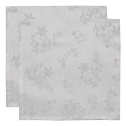 Serviette en tissu Ostindia Svart 45x45 cm Lot de 2, Noir