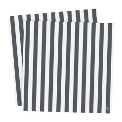 Serviette Ernst rayée 33x33 cm lot de 20, Bleu-blanc