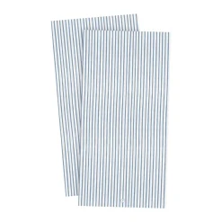 Serviette Ernst rayée 33x33 cm lot de 20, Bleu clair-blanc