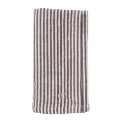 Serviette Ernst à rayures fines 40x40 cm, Marron-blanc