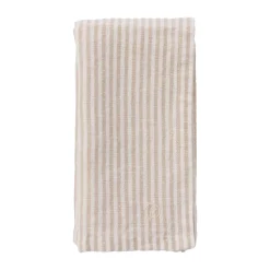 Serviette Ernst à rayures fines 40x40 cm, Beige-blanc