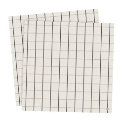 Serviette à grands carreaux Ernst 33x33 cm lot de 20, Beige-bleu