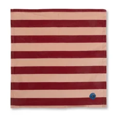 Serviette Leya Stripe 45x45 cm, lot de 2, Rouge-rose