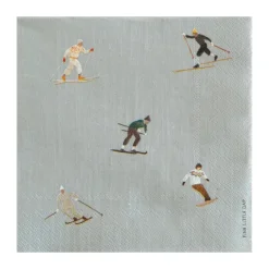 Serviettes Skiers lot de 25, Grey