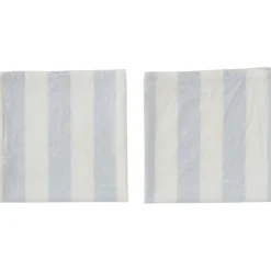 Serviette Striped 45x45 cm Lot de 2, Ice Blue