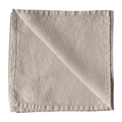 Serviette Washed linen, Gris chaud