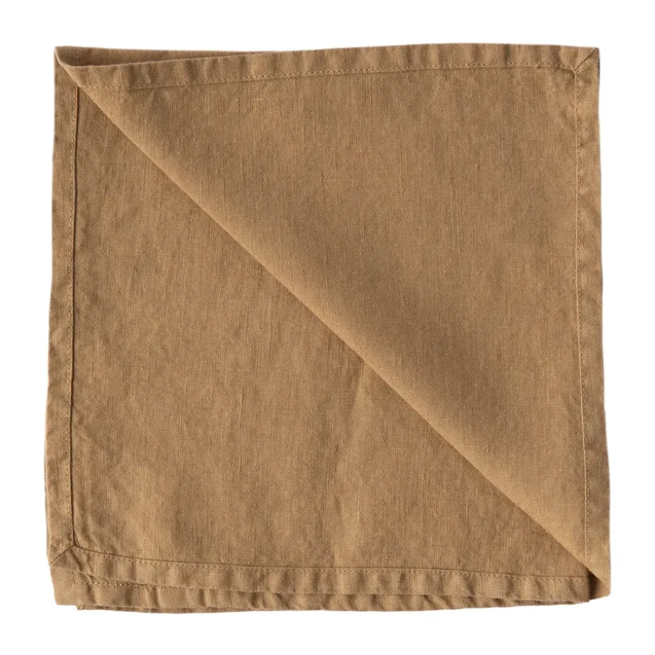 Serviette Washed linen, Noisette