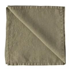 Serviette Washed linen, Olive