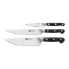 Set de couteaux Zwilling Pro 3 pièces, Noir-acier inoxydable