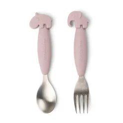Set de couverts Easy-grip Deer Friends 2 pièces, Poudre