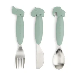 Set de couverts Easy-grip Deer Friends 3 pièces, Vert