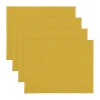 Set de table Uni 35x46 cm, lot de 4, Jaune moutarde