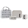 Set de vaisselle enfant Design Letters, E