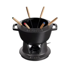 Set à fondue Staub 2,35 l, noir