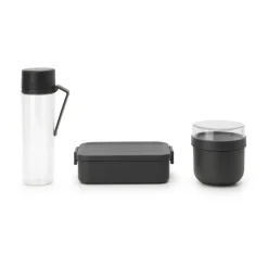 Set petit-déjeune et lunch 3 pièces Make & Take, Gris foncé