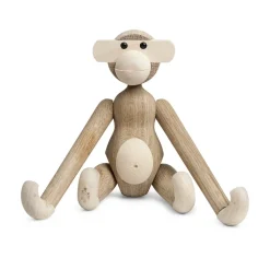 Singe en bois Kay Bojesen petit, chêne non traité et érable