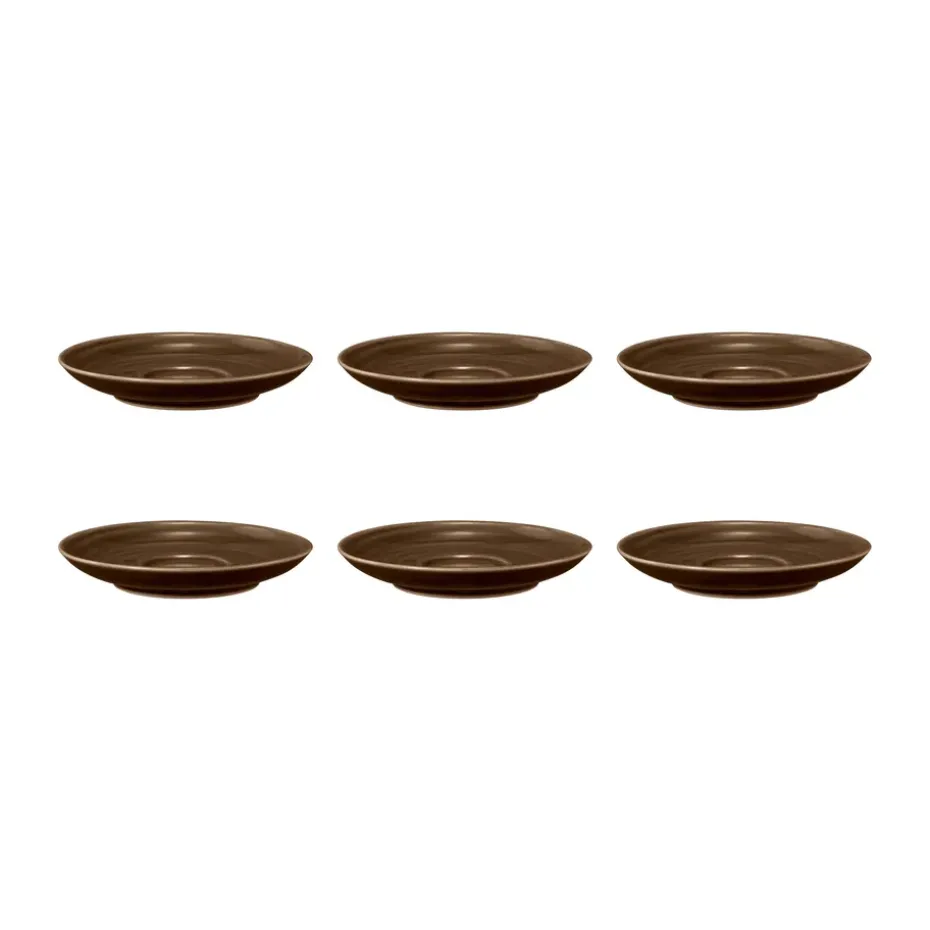 Soucoupe à café Terra Ø 12 cm, lot de 6, Earth Brown