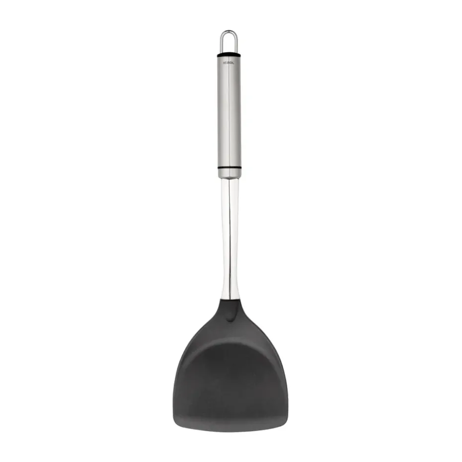 Spatule extra large Steely Heirol, Noir-acier inoxydable