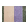 Stripes paillasson horizontal, Lilac-ivory-green, 60x90 cm