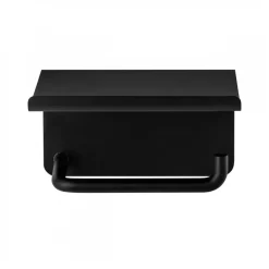 Support pour papier toilette avec étagère Modo, Black
