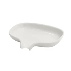 Support pour savon avec égouttoir porcelaine, Blanc