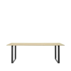 Table à manger 70/70 225x90 cm, Solid oak-Black