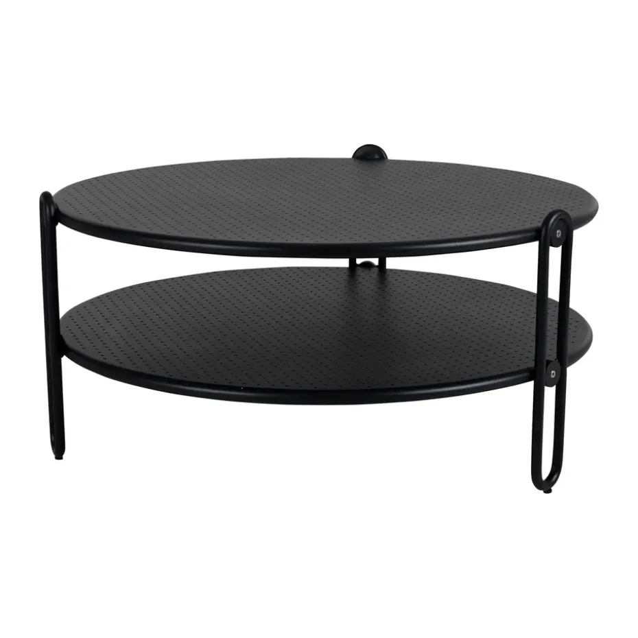 Table basse Blixt, Noir Ø85 cm