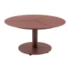 Table basse Peace, Zin red, Ø80x46 cm