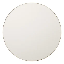 Tableau d'affichage Retell Ø80 cm, Blanc - laiton