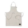 Tablier Ernst à damier, Noir naturel