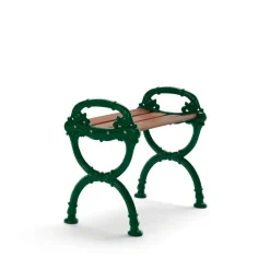 Tabouret Byarum, Acajou, support vert