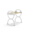 Tabouret Byarum, Imprégnation de pin, support blanc