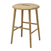 Tabouret Norrabo 45 cm, Chêne laqué naturel