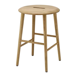 Tabouret Norrabo 45 cm, Chêne laqué naturel