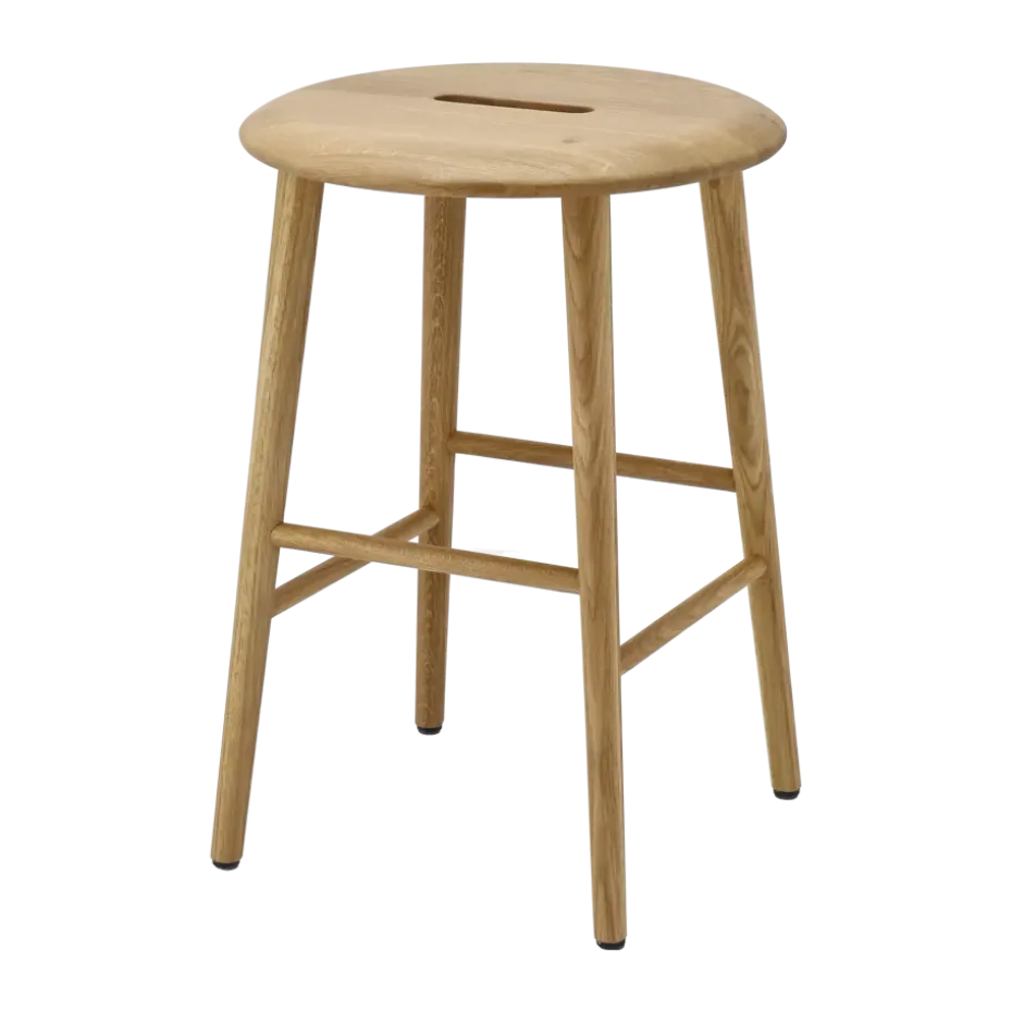 Tabouret Norrabo 45 cm, Chêne laqué naturel