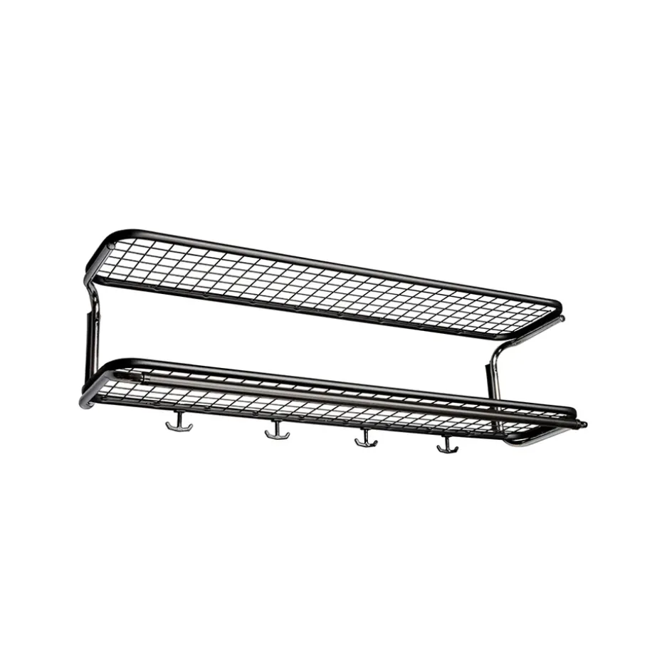 Étagère à chapeaux Classic 650, noir/chrome, 2 niveaux, 50 cm