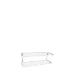 Étagère à chaussures Classic 650, blanc/chrome, 2 niveaux, 60 cm