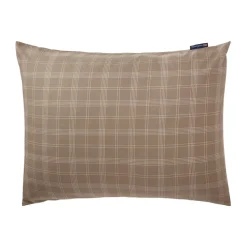 Taie d’oreiller Checked Pinpoint Oxford 50x60 cm, Brown