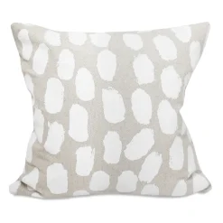 Taie Dots 48x48 cm, Beige-blanc