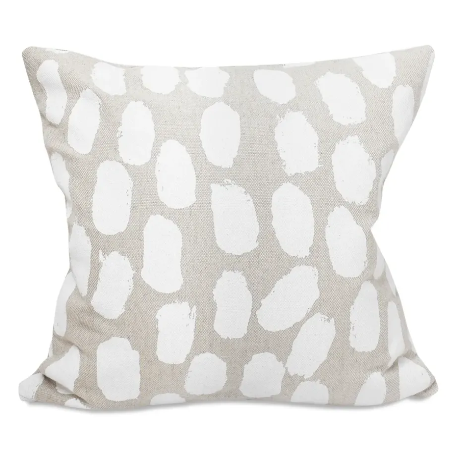 Taie Dots 48x48 cm, Beige-blanc