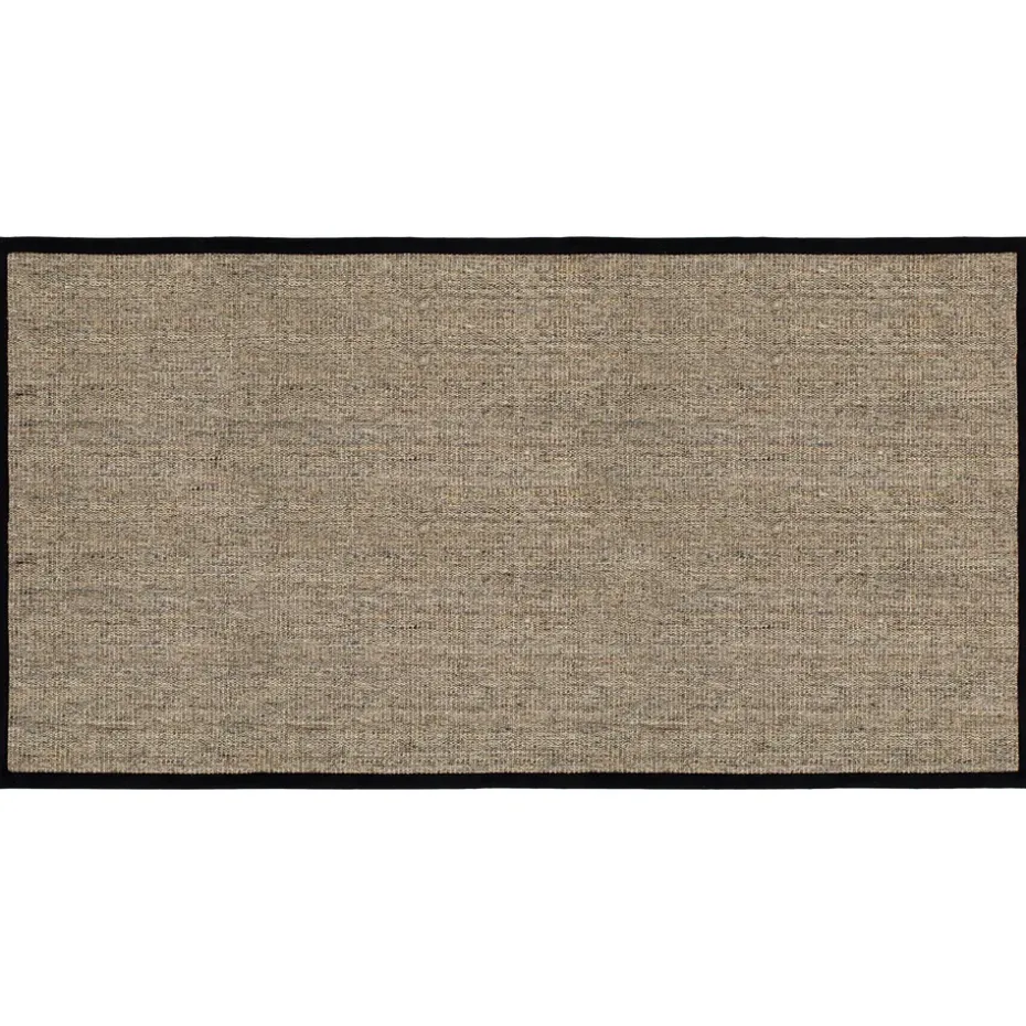 Tapis de porte Jenny Sisal Nature-noir, 80x150 cm