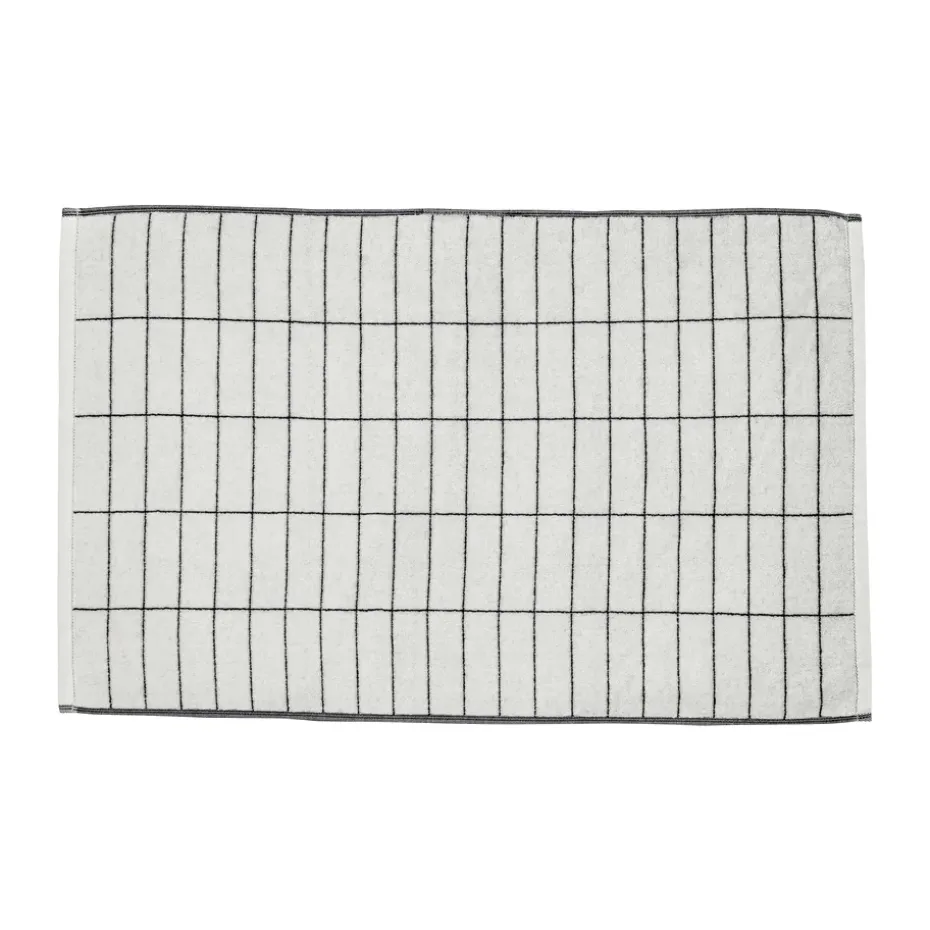 Tapis de salle de bain Tile Stone 50x80 cm, Noir-blanc cassé