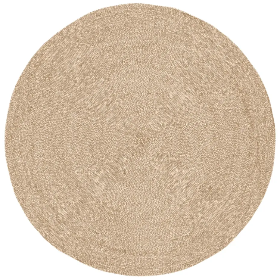 Tapis Ella Ø125cm, Blanc-Nature