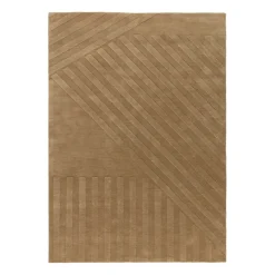 Tapis en laine Levels stripes beige, 200x300 cm