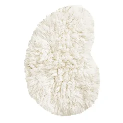 Tapis en laine Residue Shaggy, Bone White, 180x270 cm