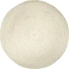 Tapis en laine rond Merino Ø160 cm, Blanc