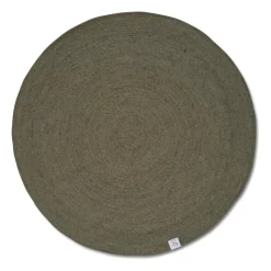 Tapis en laine rond Merino Ø200 cm, Dark green