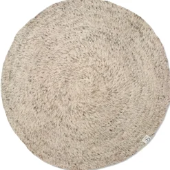 Tapis en laine rond Merino Ø160 cm, Beige