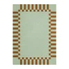 Tapis en laine Teklan Frame, Pistachio camel, 140x200 cm