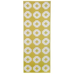 Tapis Flower sun (jaune), 70x100 cm